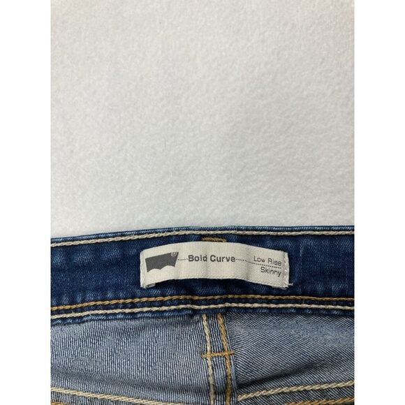 Levis Blue Low Rise Skinny Fit Bold Curve Stretch Denim Jean Womens 31x28 - Picture 4 of 10